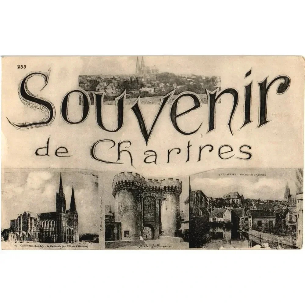 233 Souvenir de Chartres France Postcard